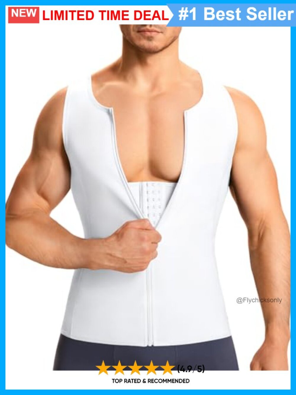 Men's Compression Tank Top Slimming Shaper Tight Undershirt Tummy Control